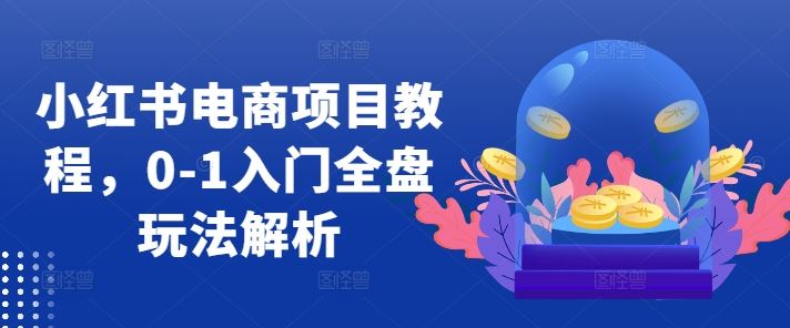 小红书电商项目教程，0-1入门全盘玩法解析-来友网创