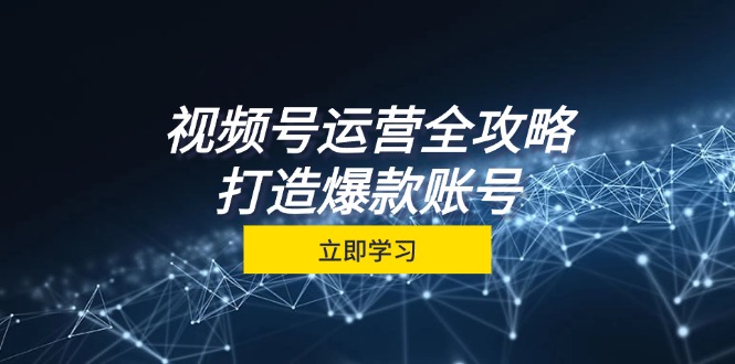 视频号运营全攻略，从定位到成交一站式学习，视频号核心秘诀，打造爆款账号-来友网创