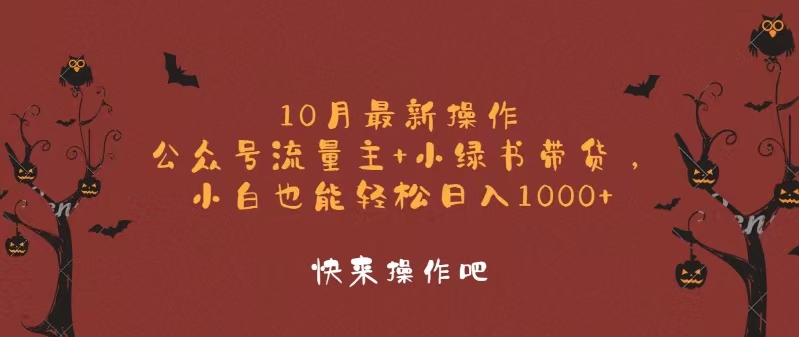 （12977期）10月最新操作，公众号流量主+小绿书带货，小白轻松日入1000+-来友网创