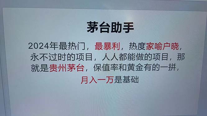 （12990期）魔法贵州茅台代理，永不淘汰的项目，抛开传统玩法，使用科技，命中率极…-来友网创