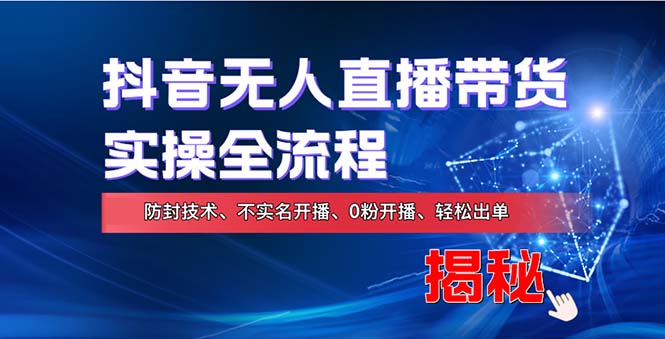 （13001期）在线赚钱新途径：如何用抖音无人直播实现财务自由，全套实操流程，含…-来友网创