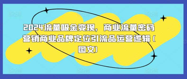 2024流量吸金变现，商业流量密码营销商业品牌定位引流品运营逻辑(图文)-来友网创