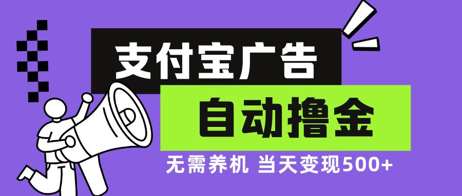 （13101期）支付宝广告全自动撸金，无需养机，当天落地500+-来友网创