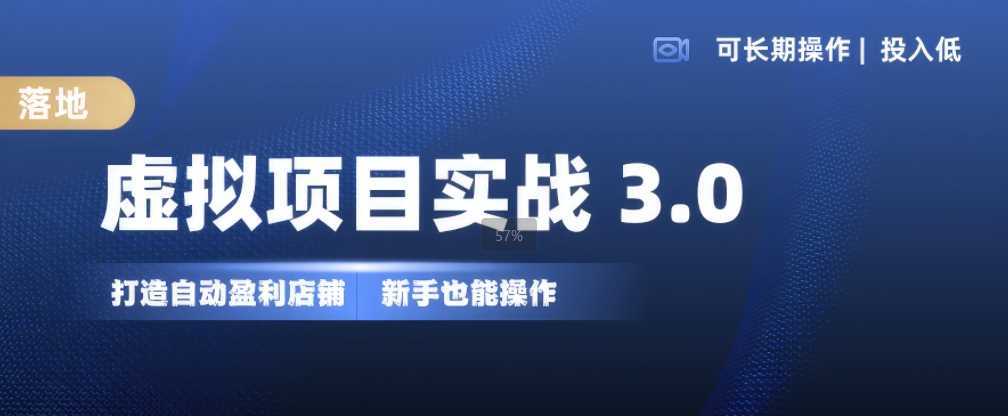 虚拟项目实战3.0，打造自动盈利店铺，可长期操作投入低，新手也能操作-来友网创