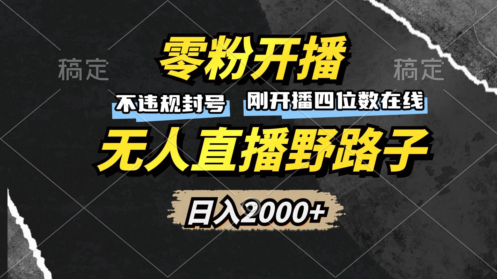 （13292期）零粉开播，无人直播野路子，日入2000+，不违规封号，躺赚收益！-来友网创