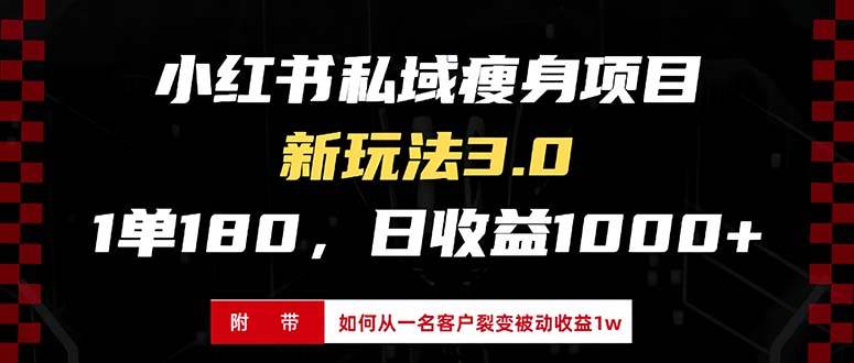 （13348期）小红书瘦身项目3.0模式，新手小白日赚收益1000+（附从一名客户裂变收益…-来友网创