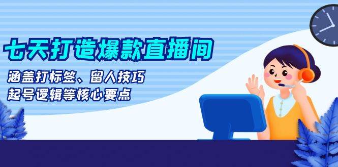 （13382期）七天打造爆款直播间：涵盖打标签、留人技巧、起号逻辑等核心要点-来友网创