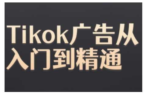 Tiktok Ads实操教程，Tiktok广告从入门到精通-来友网创