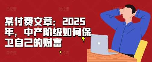 某付费文章：2025年，中产阶级如何保卫自己的财富-来友网创