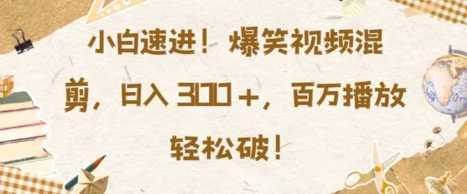 小白速进，爆笑视频混剪，日入3张，百万播放轻松破【揭秘】-来友网创