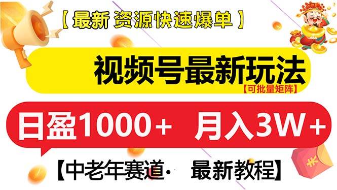 （13530期）视频号最新玩法 中老年赛道 月入3W+-来友网创