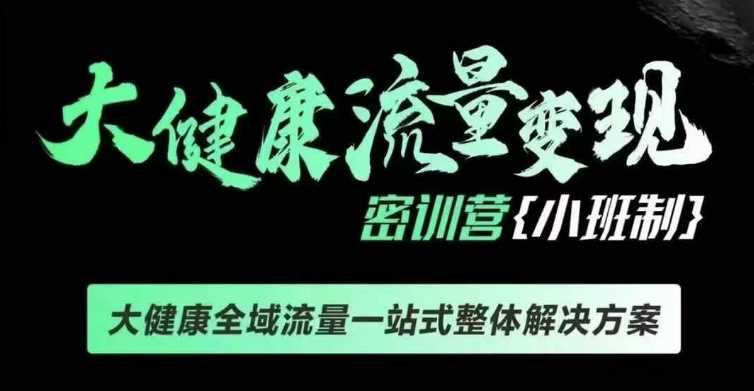 千万级大健康变现课线下课，大健康全域流量一站式整体解决方案-来友网创