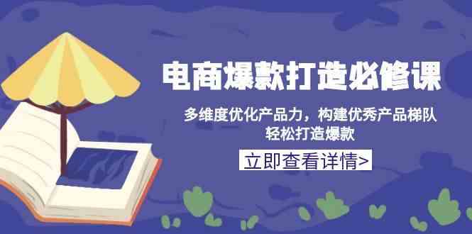 电商爆款打造必修课：多维度优化产品力，构建优秀产品梯队，轻松打造爆款-来友网创