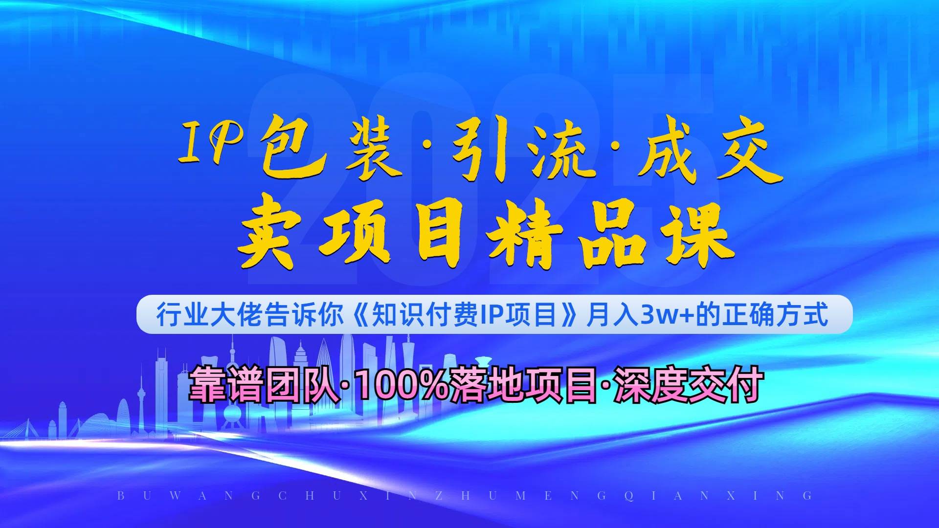 （13780期）《IP包装·暴力引流·闪电成交卖项目精品课》如何在众多导师中脱颖而出？-来友网创