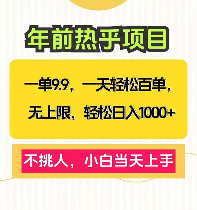 （13795期）一单9.9，一天百单无上限，不挑人，小白当天上手，轻松日入1000+-来友网创