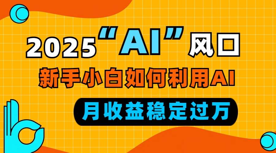 （13821期）2025“ AI ”风口，新手小白如何利用ai，每月收益稳定过万-来友网创