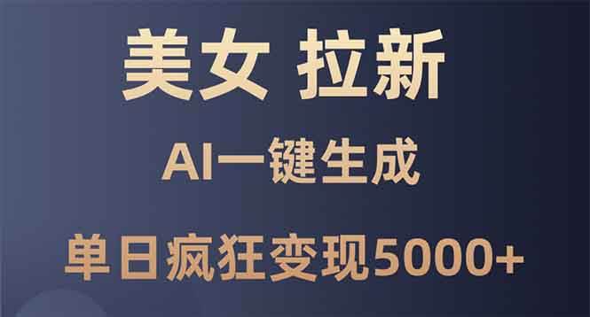 （13866期）美女暴力拉新，通过AI一键生成，单日疯狂变现5000+，纯小白一学就会！-来友网创