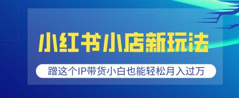 小红书小店新玩法，蹭这个IP带货，小白也能轻松月入过W【揭秘】-来友网创