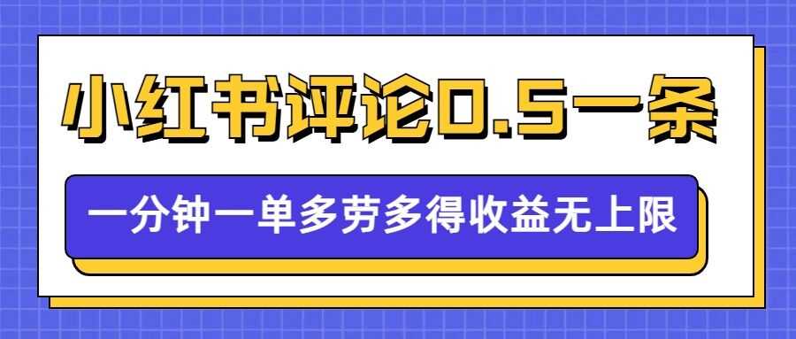 小红书留言评论，0.5元1条，一分钟一单，多劳多得，收益无上限-来友网创