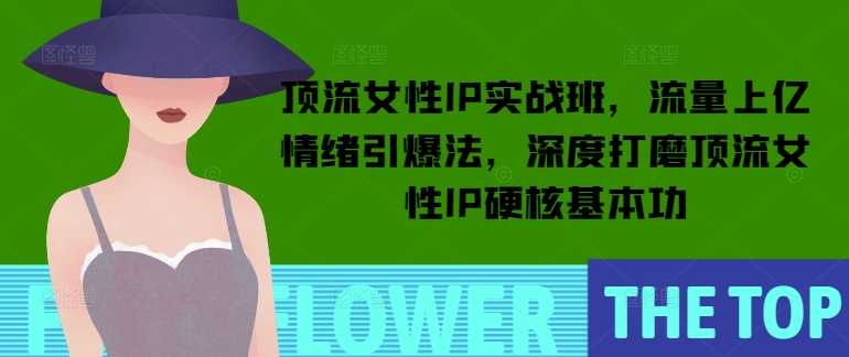 顶流女性IP实战班，流量上亿情绪引爆法，深度打磨顶流女性IP硬核基本功-来友网创