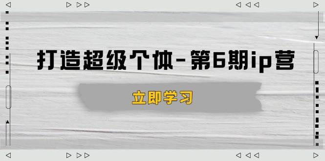 （14014期）打造 超级个体-第6期ip营：商业认知,产品设计,成交演练,解决知识变现难题-来友网创