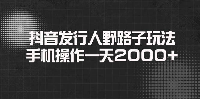 （14068期）抖音发行人野路子玩法，手机操作一天2000+-来友网创