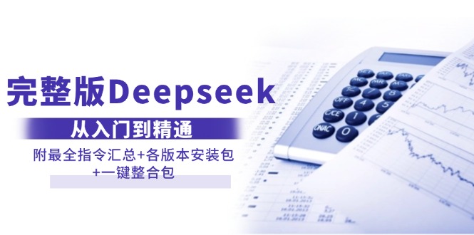 （14116期）完整版Deepseek从入门到精通：附最全指令汇总+各版本安装包+一键整合包-来友网创