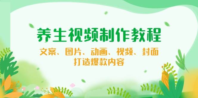 （14163期）养生视频制作教程，文案、图片、动画、视频、封面，打造爆款内容-来友网创