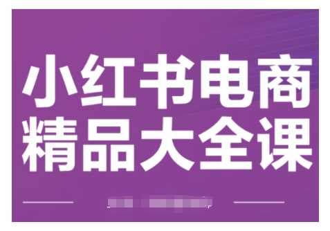 小红书电商精品大全课，快速掌握小红书运营技巧，实现精准引流与爆单目标，轻松玩转小红书电商(更新2月)-来友网创