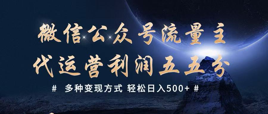 公众号流量主代运营  多种变现方式 轻松日入500+-来友网创