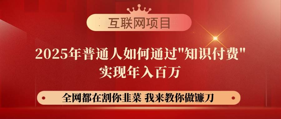 （14466期）【网创项目终点站-镰刀训练营超级IP合伙人】25年普通人如何通过“知识…-来友网创