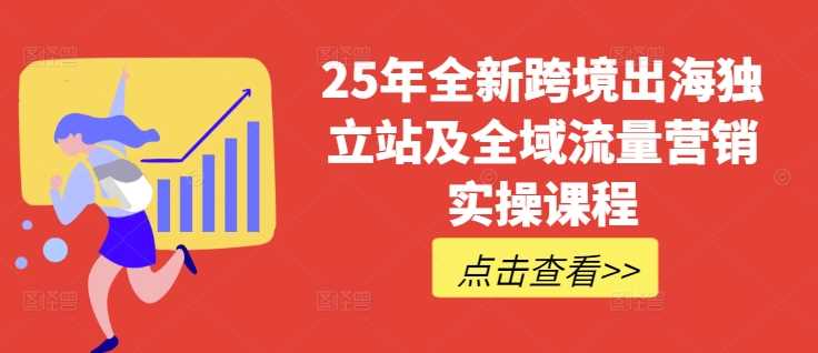 25年全新跨境出海独立站及全域流量营销实操课程，跨境电商独立站TIKTOK全域营销普货特货玩法大全-来友网创