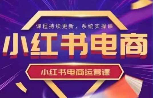小红书电商运营实操课，​新手从0~1落地实操-来友网创