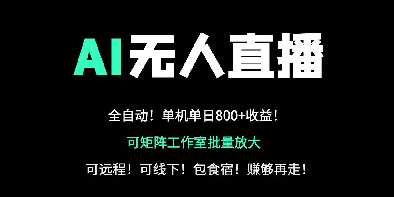 （14179期）24小时自动带货！AI无人直播副业日赚800+，轻资产创业首选-来友网创
