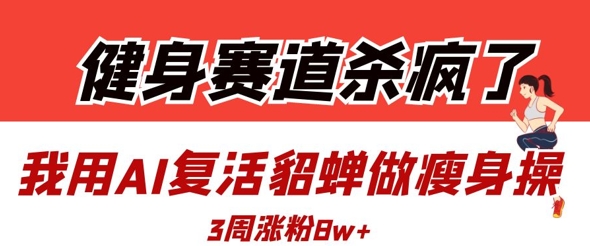 健身赛道杀疯了？我用AI复活貂蝉做瘦身操，3周涨粉8W-来友网创