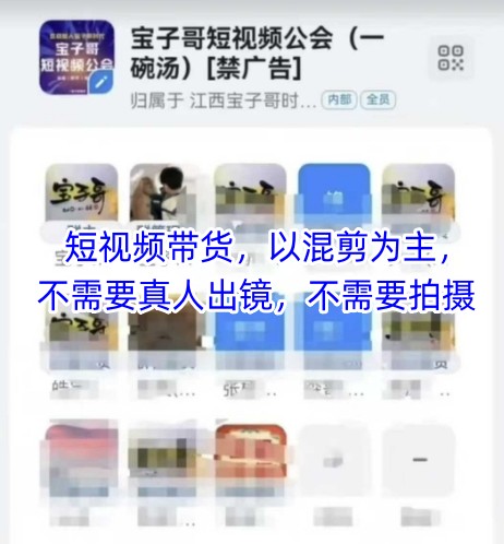 宝子哥头部团队短视频带货，以混剪为主，不需要真人出镜，不需要拍摄-来友网创
