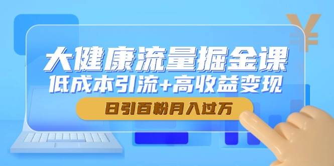 （14811期）大健康流量掘金课，低成本引流+高收益变现，日引百粉月入过万-来友网创