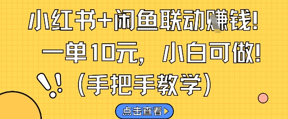 小红书+闲鱼联动挣钱，一单10元，小白可做-来友网创