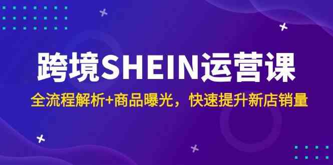 跨境SHEIN运营课，全流程解析+商品曝光，快速提升新店销量-来友网创