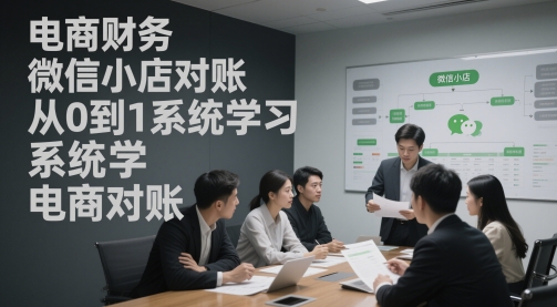 电商财务微信小店对账，从0到1系统学习电商对账-来友网创