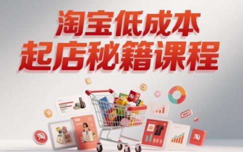 淘宝低成本起店系统课，助你快速起店，实现弯道超车-来友网创