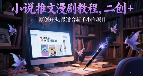 小说推文漫剧教程，二创+原创开头，最适合新手小白项目-来友网创