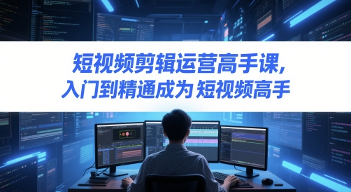 短视频剪辑运营高手课，入门到精通成为短视频高手-来友网创