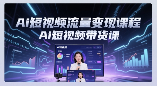 Ai短视频流量变现课程，Ai短视频带货课-来友网创