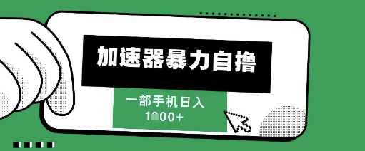205新风口，加速器暴力自撸，单机日入1k+【揭秘】-来友网创