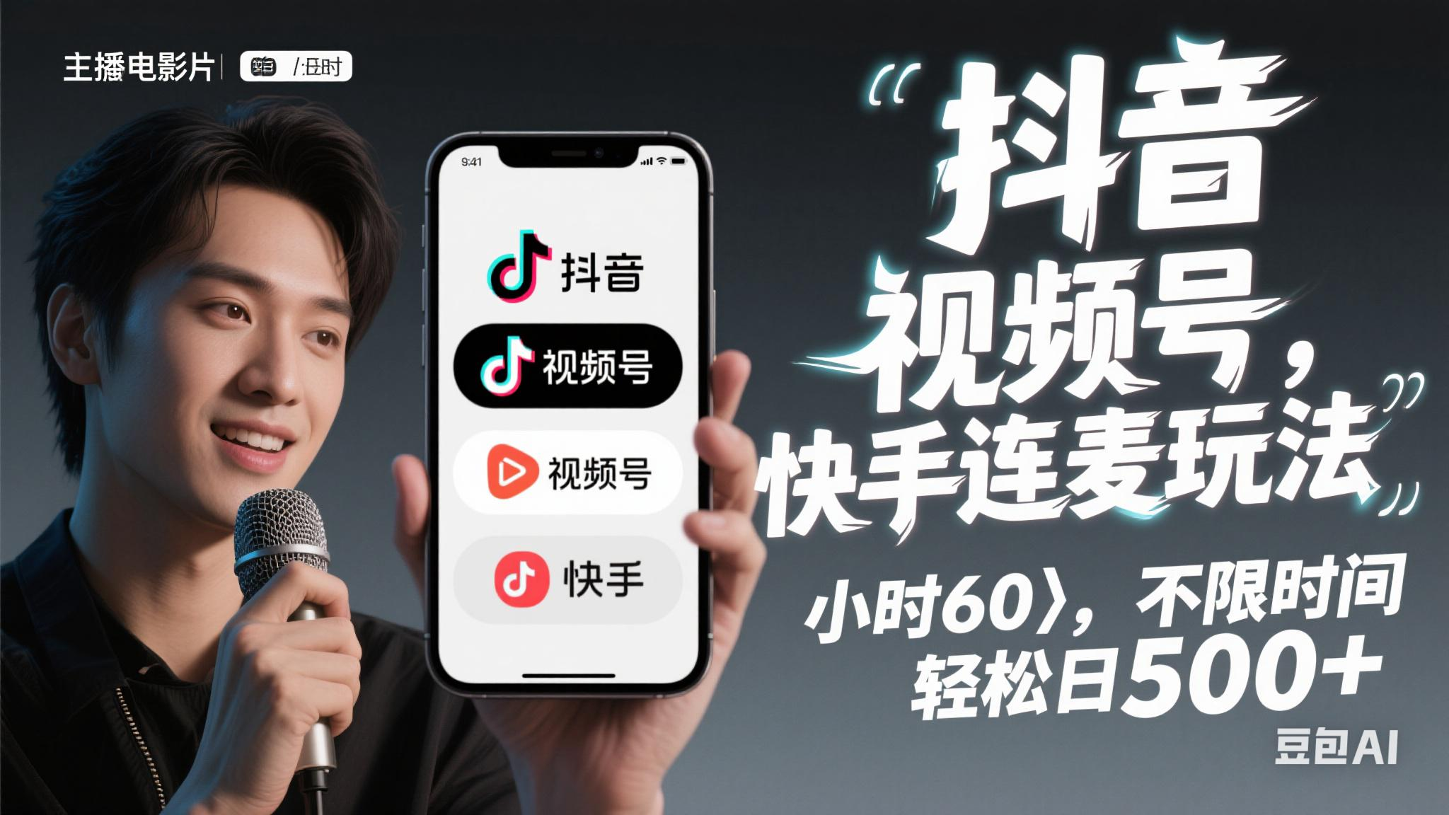 （14899期）抖音，快手，视频号无脑连麦玩法！快速入门，单日稳冲1000+-来友网创