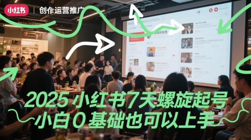 2025小红书7天螺旋起号，小白0基础也可以上手-来友网创