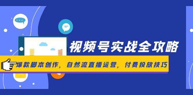 （14925期）视频号实战全攻略，爆款脚本创作，自然流直播运营，付费投放技巧-来友网创