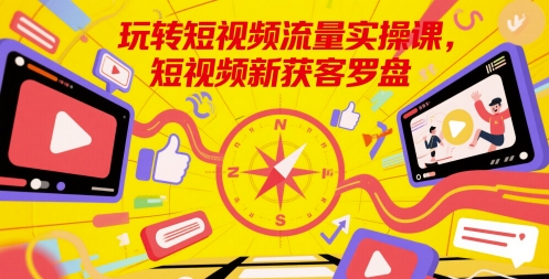 玩转短视频流量实操课，短视频新获客罗盘-来友网创