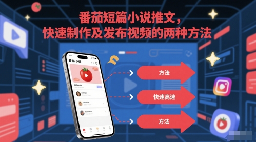 番茄短篇小说推文，快速制作及发布视频的两种方法-来友网创